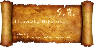 Illavszky Nikolett névjegykártya